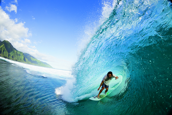 Danny Fuller surfing in Tahiti, Photo: Zak Noyle